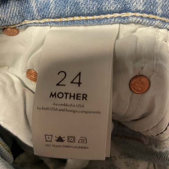 Mother Superior jeans the insider crop step fray thanks racer stripe women’s 24 - Picture 8 of 11